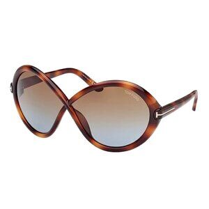NEW TOM FORD FT1070/S 53F SUNGLASSES TF1070 53F HAVANA WOMEN GEOMETRIC EYEWEAR